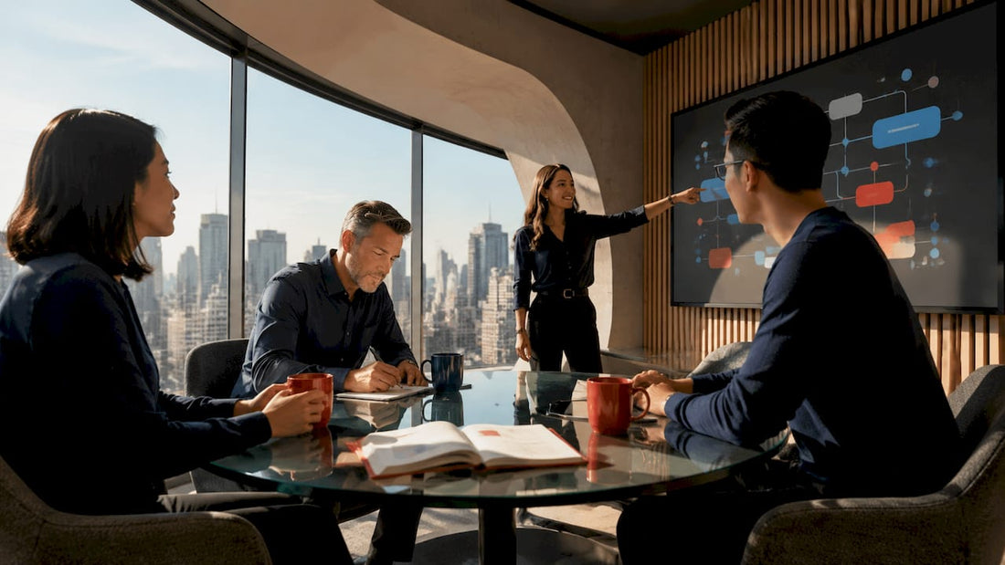 Customer success team collaborating on AI strategy