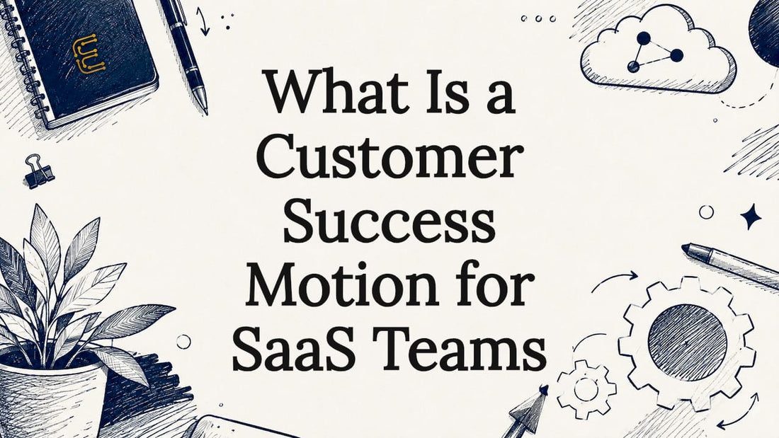 Decorative title card with SaaS and tools illustrations