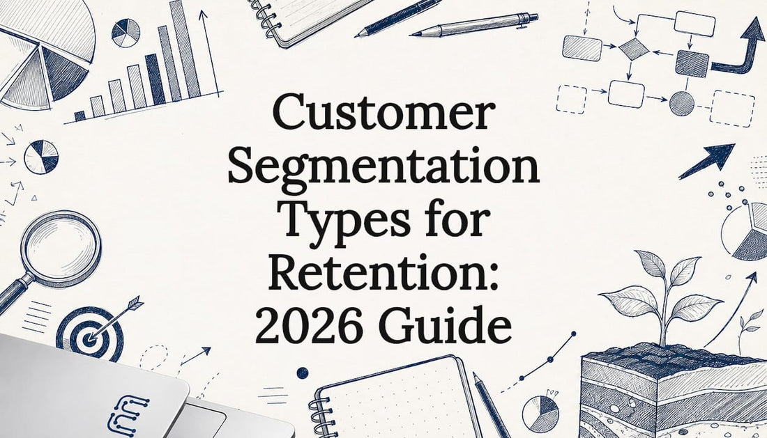 Decorative illustrated title card for customer segmentation
