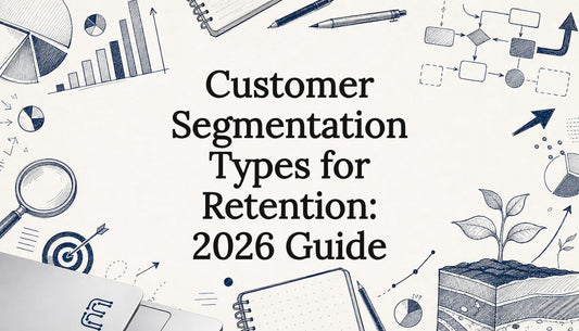 Decorative illustrated title card for customer segmentation