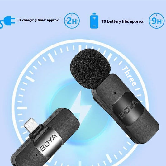 Wireless lavalier microphone system for calls, video and interviews