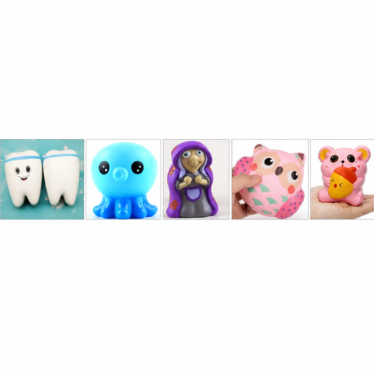 Five-piece slow-rising squishy fidget toy set
